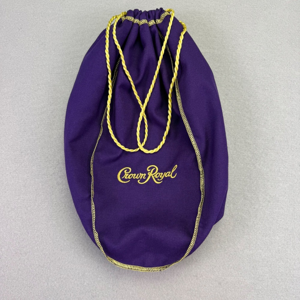 Crown Royal 18 Avail. Collectible Purple Drawstring Bag Gold Trim 1.75L 13 in XL